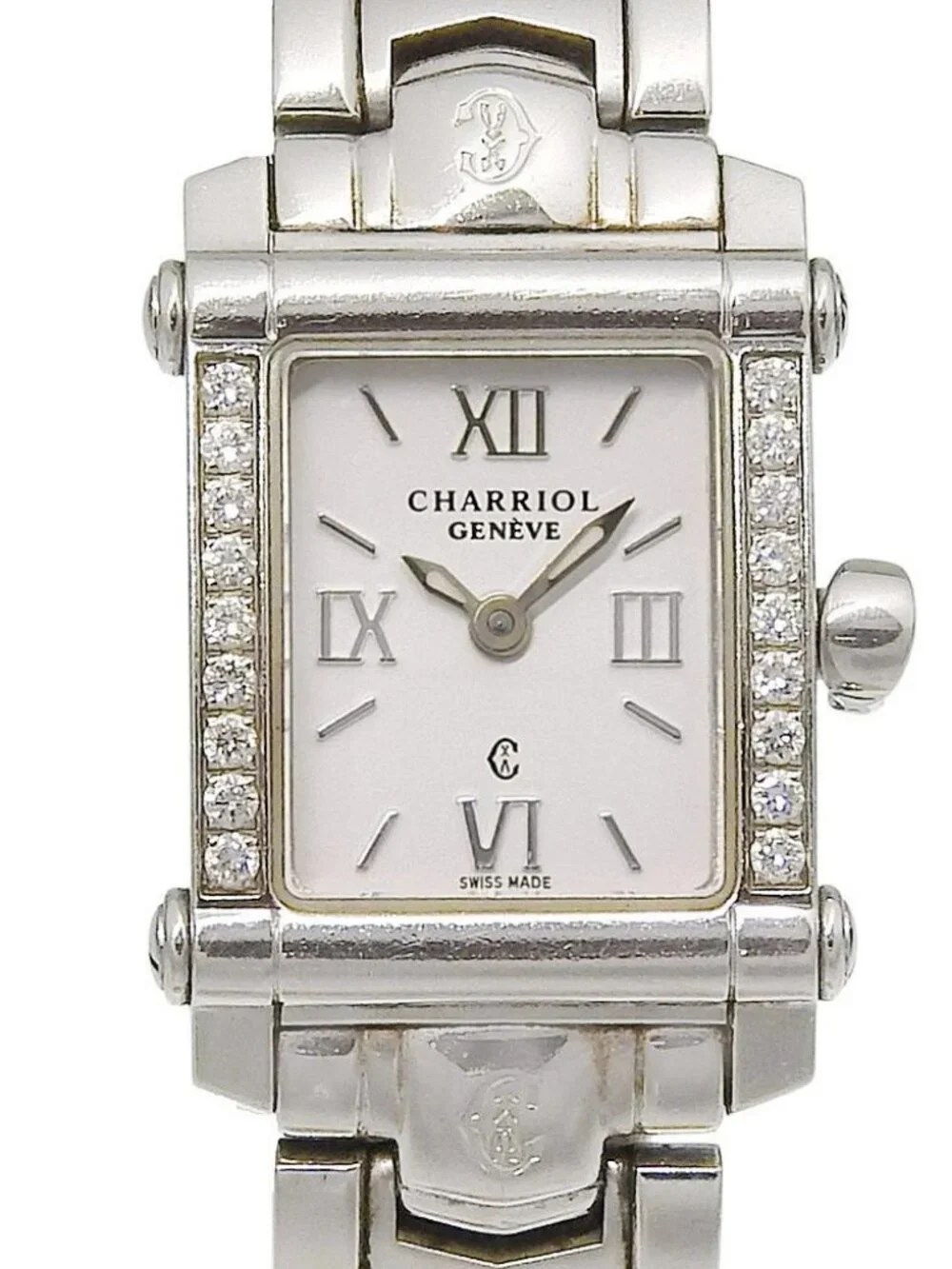 CHARRIOL Columbus CCSTRDD.910.2101 side diamond bezel Quartz Ladies Watch_972096